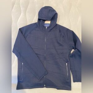 Peter Millar Orion Performance Men's Navy Blue Hooded Sweater Quilted XL